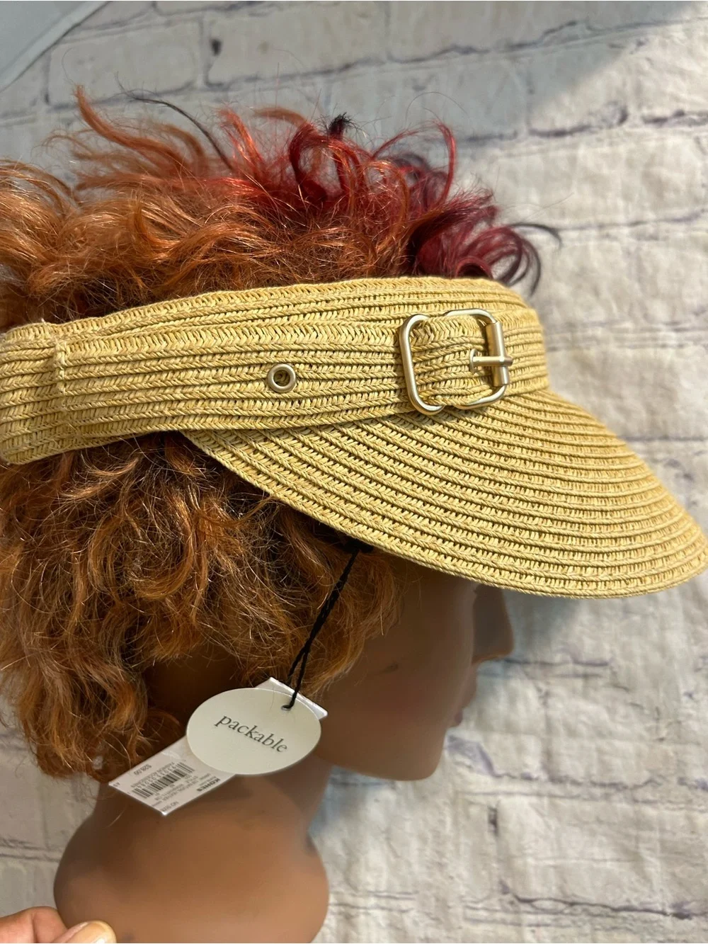 SONOMA PACKABLE UPF 50+ UV SUN PROTECTION NATURAL HEATHER SUN VISOR